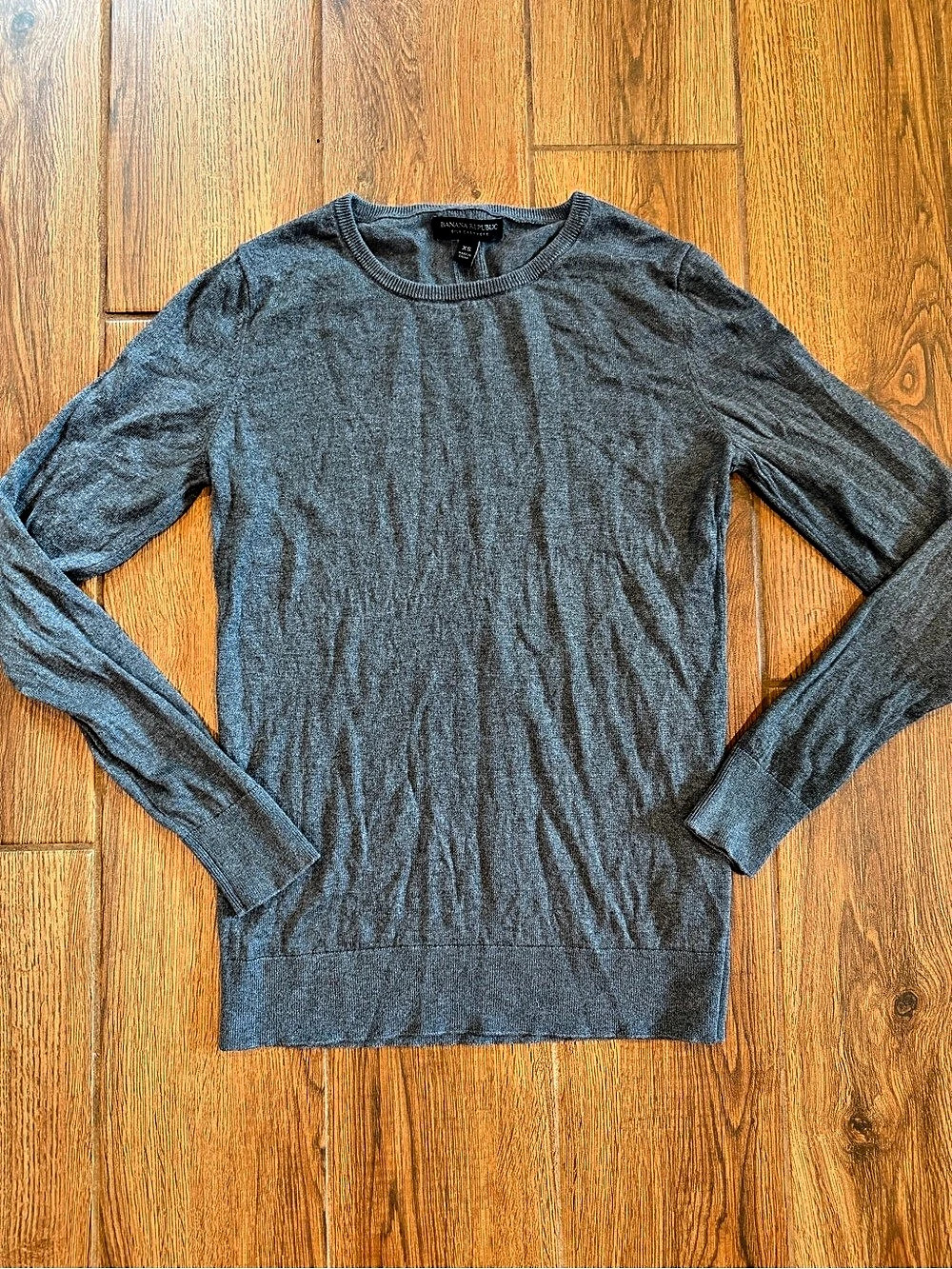 Banana Republic Silk Cashmere Crew-Neck Sweater Gray XS